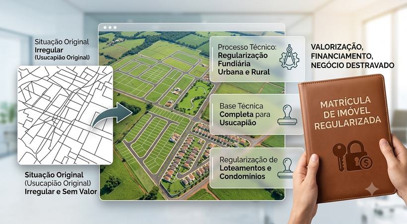 Regularização fundiária: do traçado irregular à matrícula regularizada