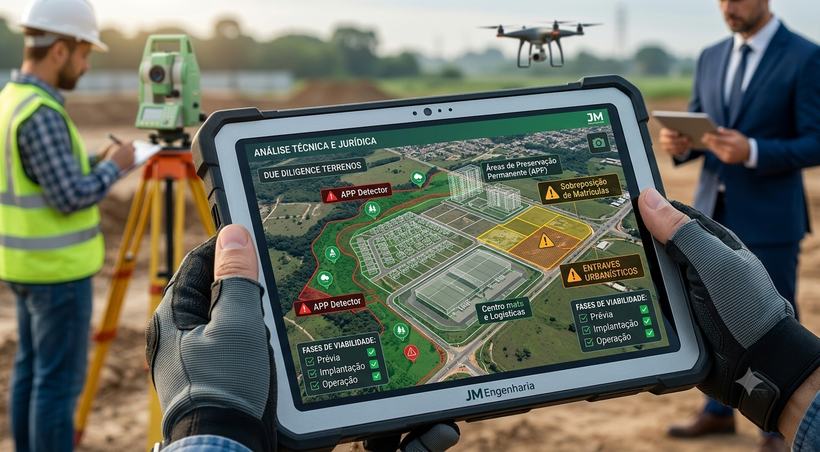 Análise técnica e jurídica de terreno para viabilidade de empreendimento